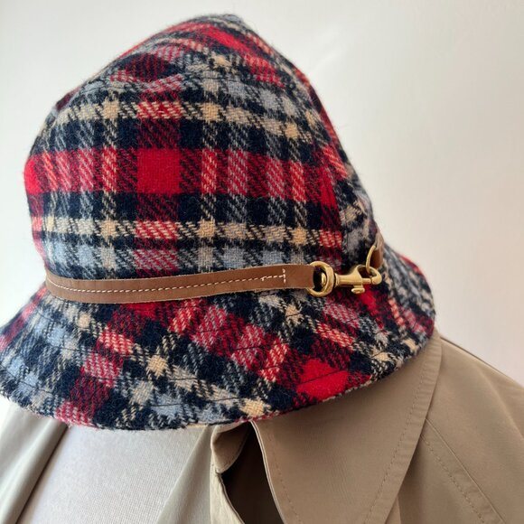 coach plaid wool bucket hat size small - Picture 8 of 8